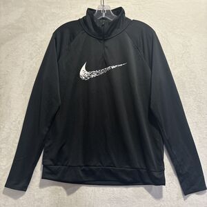 Nike Running Dri-Fit Swoosh 1/4 Zip Top Women’s Size Medium Black NWT Activewear